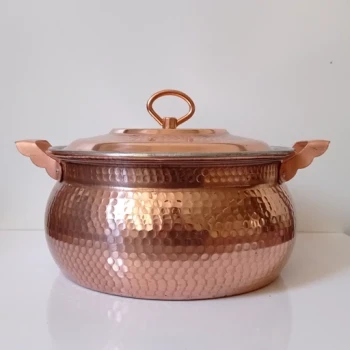 قابلمه مسی طرح شکمی سایز 2 ( چهار نفره ) نانو