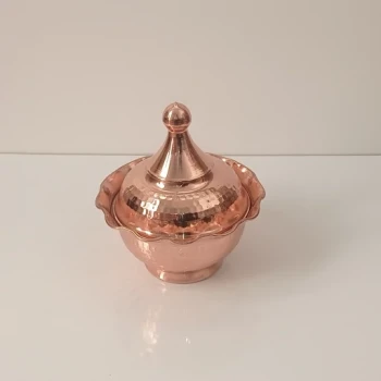 قندان مسی سایز 3 طرح لاله نانو شده