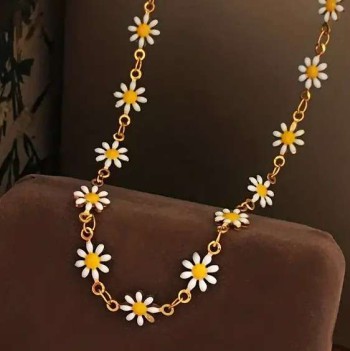گردنبند استیل دخترانه زنانه بابونه با کیفیت