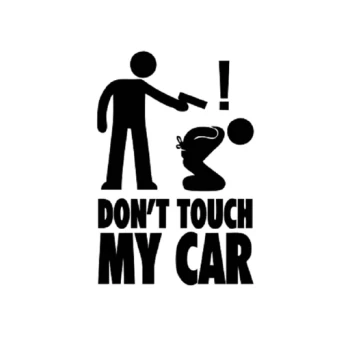 استیکر برچسب خودرو طرح dont touch my car  کد 2