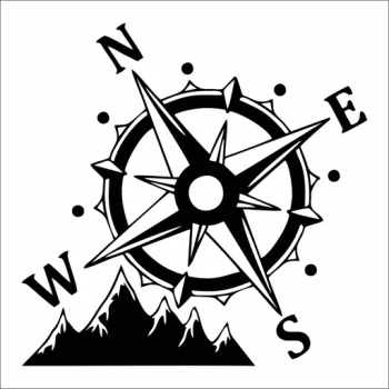 برچسب خودرو آفرود طرح قطب نما