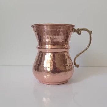 پارچ آب مسی دسته برنجی تک نفره نانو