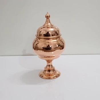قندان مسی پایه دار طرح گنبدی نانو شده