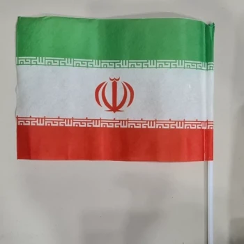 پرچم دستی طرح ایران اندازه 20 در 30 مناسب مراسمات فرهنگی دهه فجر 