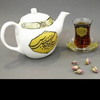قوری یک و نیم لیتری منقش به نام اهل بیت علیهم السلام 