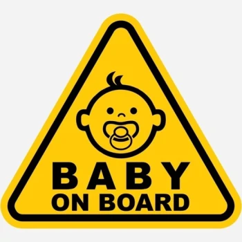 برچسب استیکر بدنه خودرو طرح Baby On Board کودک در خودرو3