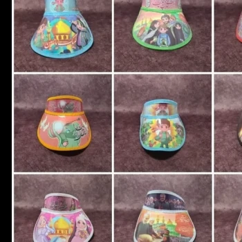 کلاه آفتابگیر طرح محرم بسته 5 عددی هدیه اربعین هدیه جذاب برای کودکان در مراسم پیاده روی اربعین نقاب آفتابگیر 