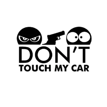 استیکر برچسب خودرو طرح dont touch my car  کد 3