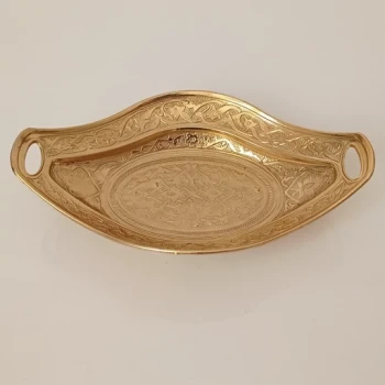 حلوا خوری طرحدار طلایی رنگ نانو شده