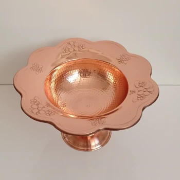 آجیل خوری مسی زنجانیها طرح گلبرگ نانو شده با کیفیت عالی 