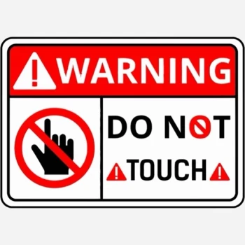 برچسب استیکر بدنه خودرو طرح دست زدن ممنوع Dont touch