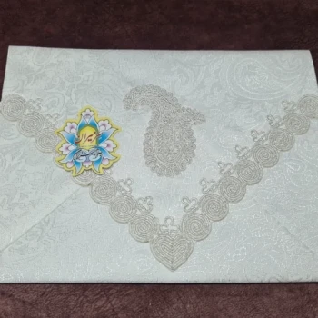 کاور قرآن وزیری محو برمه جاقرآن پارچه ای اندازه وزیری 24 در 17