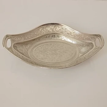 حلوا خوری طرحدار نقره ای رنگ نانو شده