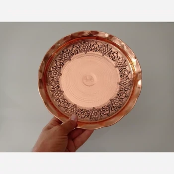 شیرینی خوری مسی گلسا سه پایه برنجی نانو