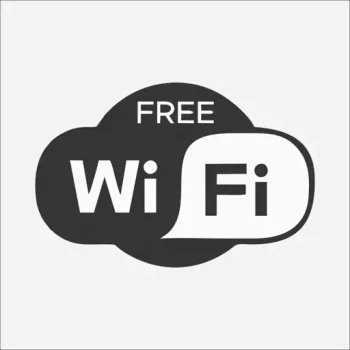 برچسب استیکر طرح وایفای رایگان Free WiFi کد1