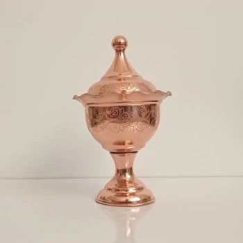 قندان مسی لاله سایز 2 پایه دار CNC نانو