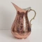 پارچ مسی الماس تراش طرحدار بزرگ دسته برنجی نانو