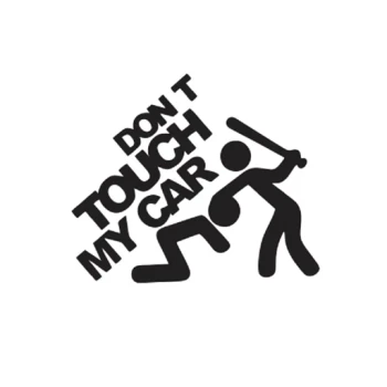 استیکر برچسب خودرو طرح dont touch my car  کد 1