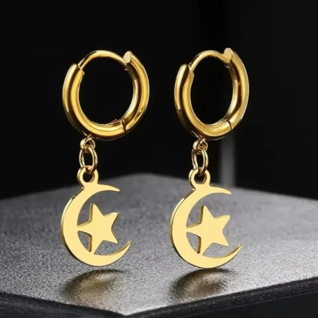 گوشواره استیل وارداتی آبکاری طلا کیفیت عالی