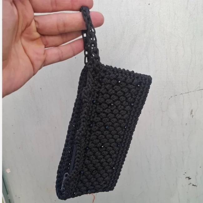 کیف پول بافتنی زنانه 