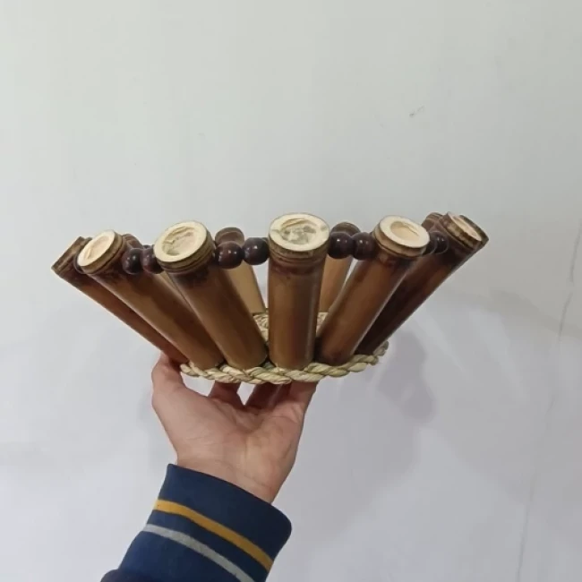 سبد میوه بامبو دست ساز  ا  سبد میوه چوبی