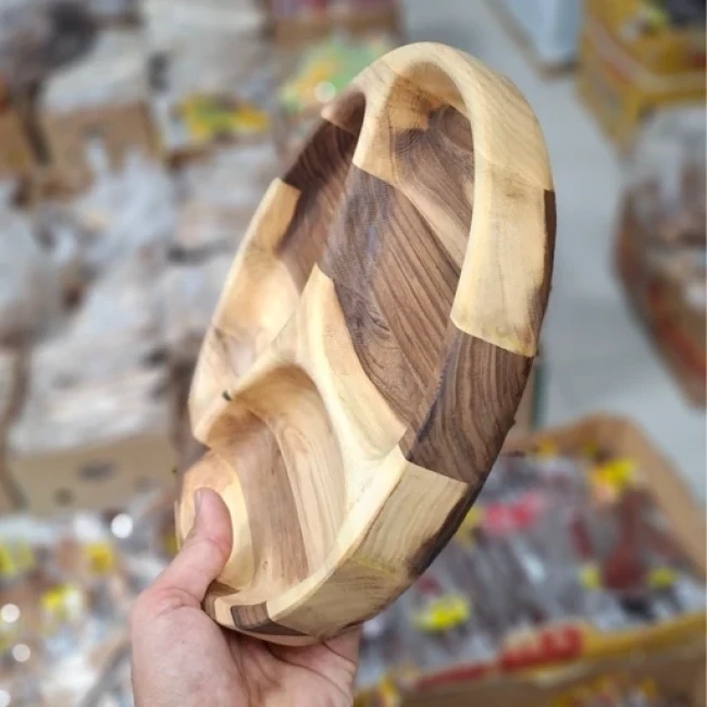 اردو خوری چوبی سه خانه گرد