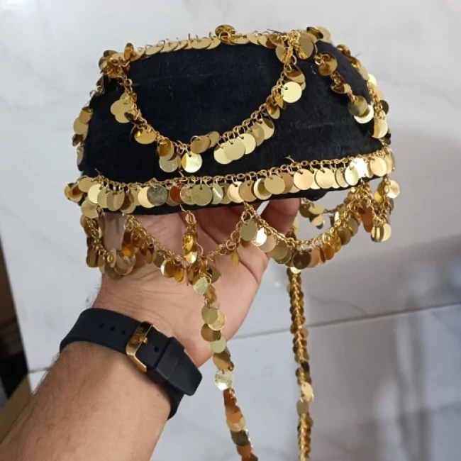 کلاه کردی زنانه و دخترانه طرح پولکی