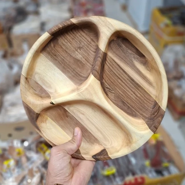 اردو خوری چوبی سه خانه گرد
