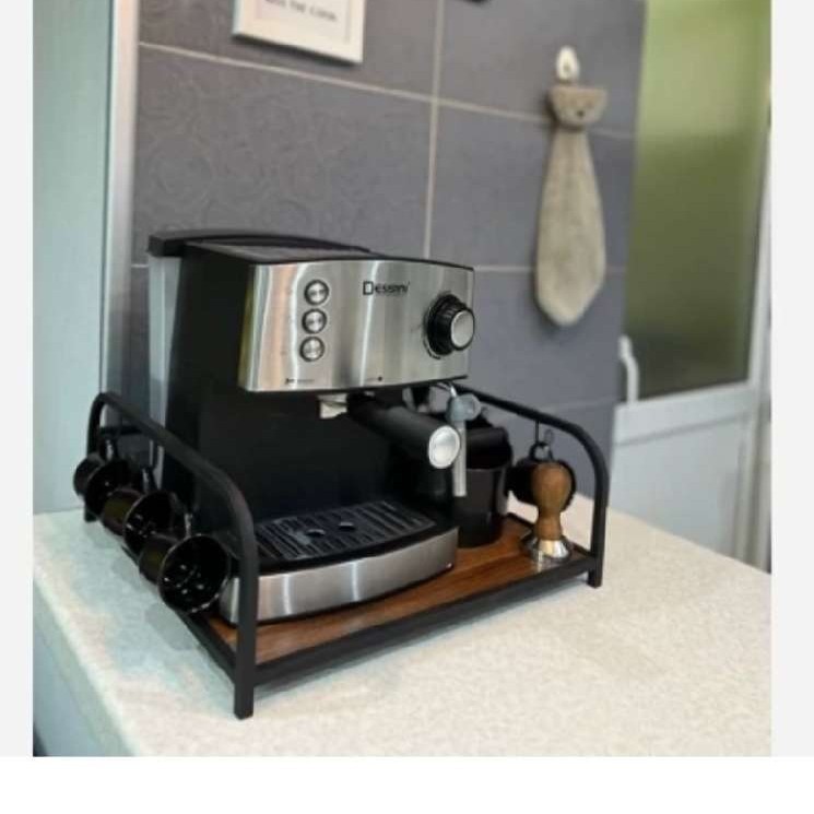 استند اسپرسو ساز  ( کیان)طول 40/5عرض 40/5جنس: فلز و mdf روکشدار 8میلرنگ: مشکی