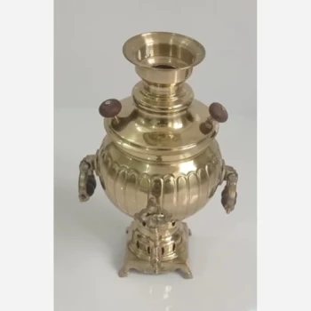 سماور برنجی دسته آویز چهار لیتری نانو شده جدید
