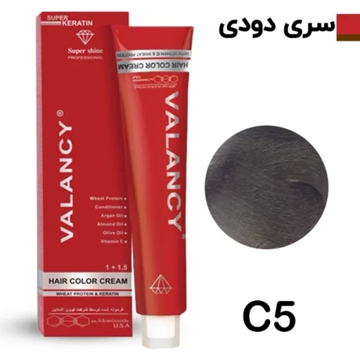 رنگ مو c5 بلوند دودی تیره رنگ موی گیاهی والنسی رنگ مو ترکیبی رنگمو دودی بهترین رنگ مو ضد زردی پوشاننده سفیدی موی سر