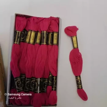 نخ گلدوزی شماره رنگ 30 رنگ صورتی پر رنگ 