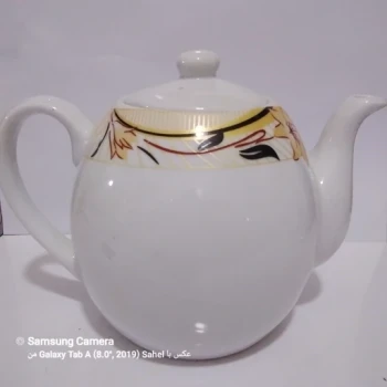 قوری  چینی متین طرح دار 