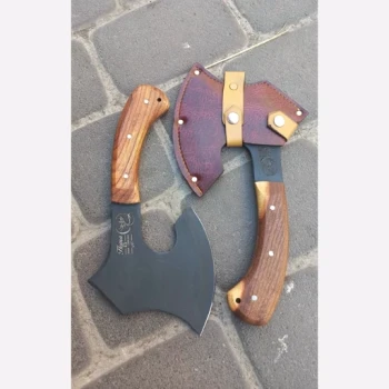 تبر فولادی رنگ کوره ای دسته چوبی زنجان 