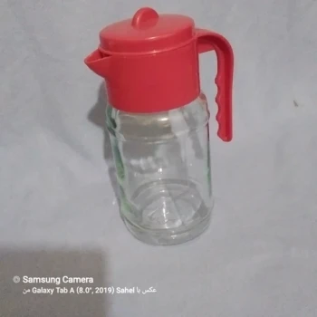 مینی پارچ شیشه و بلور زیبا رنگ سرخابی