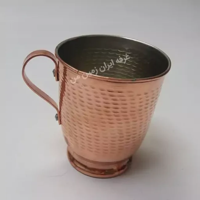لیوان مسی دسته دار معمولی