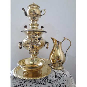 ست سماور 4 لیتری لبه ریخته