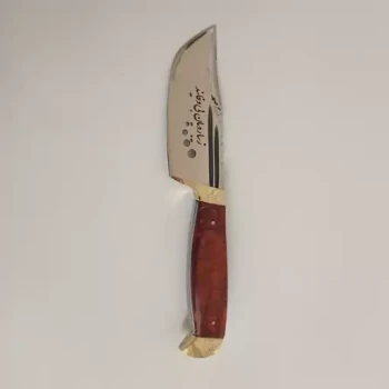 چاقو زنجان زیبا رویان استاد صمد سایز بزرگ دسته اپوکسی قرمز رنگ با کیفیت بسیار عالی 