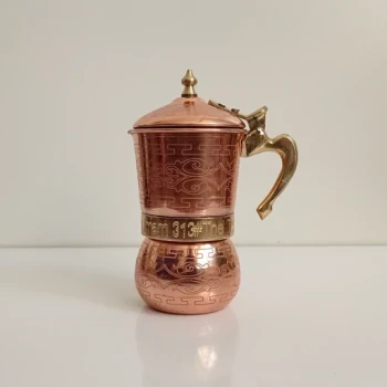موکاپات 6 کاپ مسی طرحدار نانو شده زنجان کاملا دست ساز  با کیفیت عالی 
