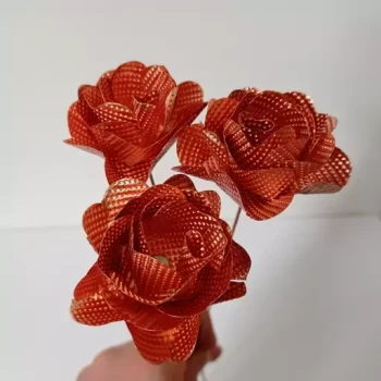 گل رز مسی طرح سوزنی سه عددی نانو شده زنجانیها