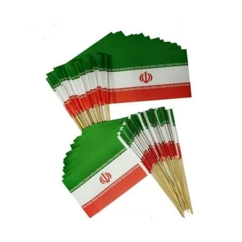 پرچم دستی طرح ایران جنس کاغذی بسته 50 عددی مناسب جشن های مدارس و مراسمات فرهنگی دهه فجر 