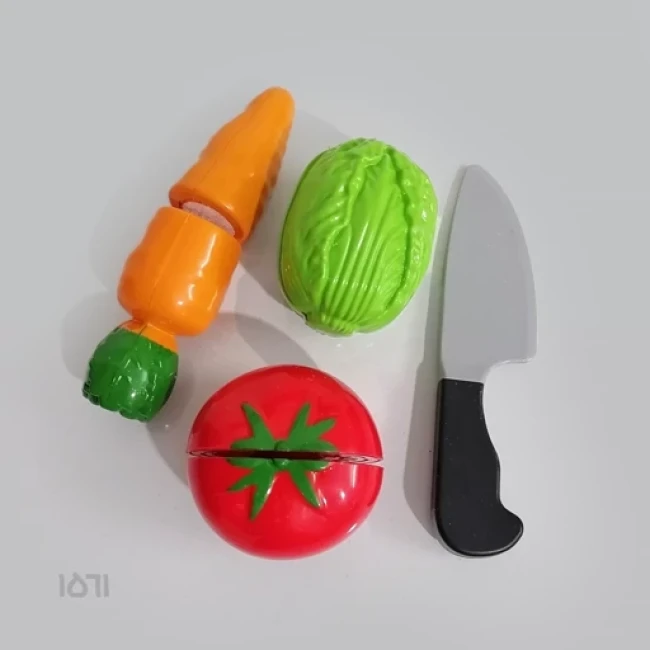 اسباب بازی سبزیجات برشی مدل 3 تکه ( طرح هویج )