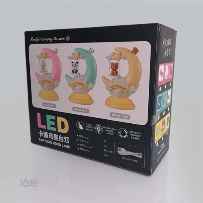 چراغ خواب طرح ماه و پاندا