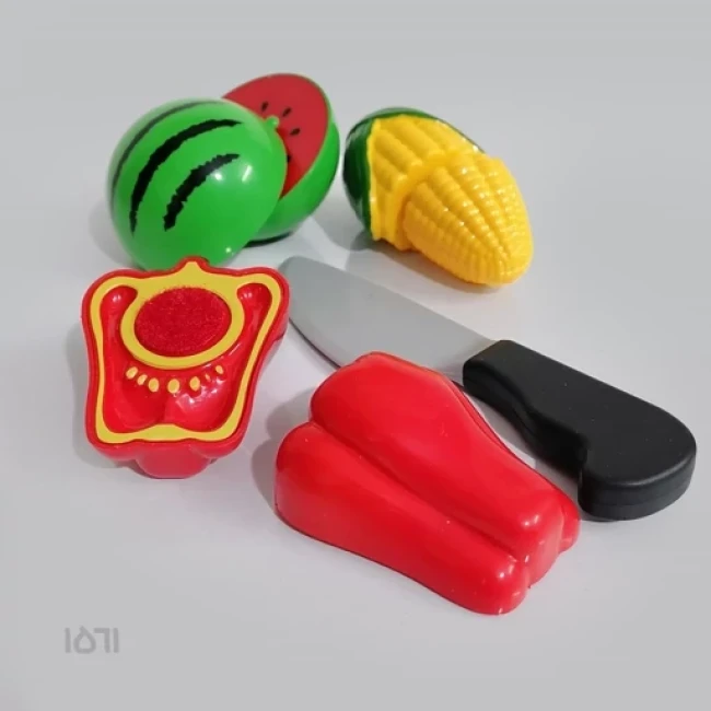 اسباب بازی سبزیجات برشی مدل 3 تکه ( طرح ذرت )