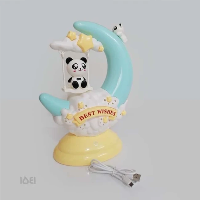 چراغ خواب طرح ماه و پاندا