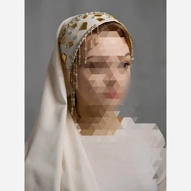 هدشال مجلسی کرم آینه دوزی 