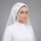 توربان مجلسی سبز شرابه دار دارای رنگ بندی 