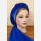 توربان مجلسی سبز ریسه و گل در رنگ بندی