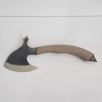 تبر فولادی طبیعت گردی جعفری دسته چوب جنگلی