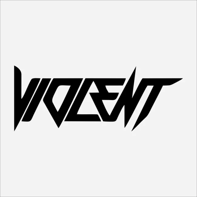 برچسب استیکر طرح Violent